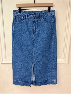 J Crew Denim Midi Skirt